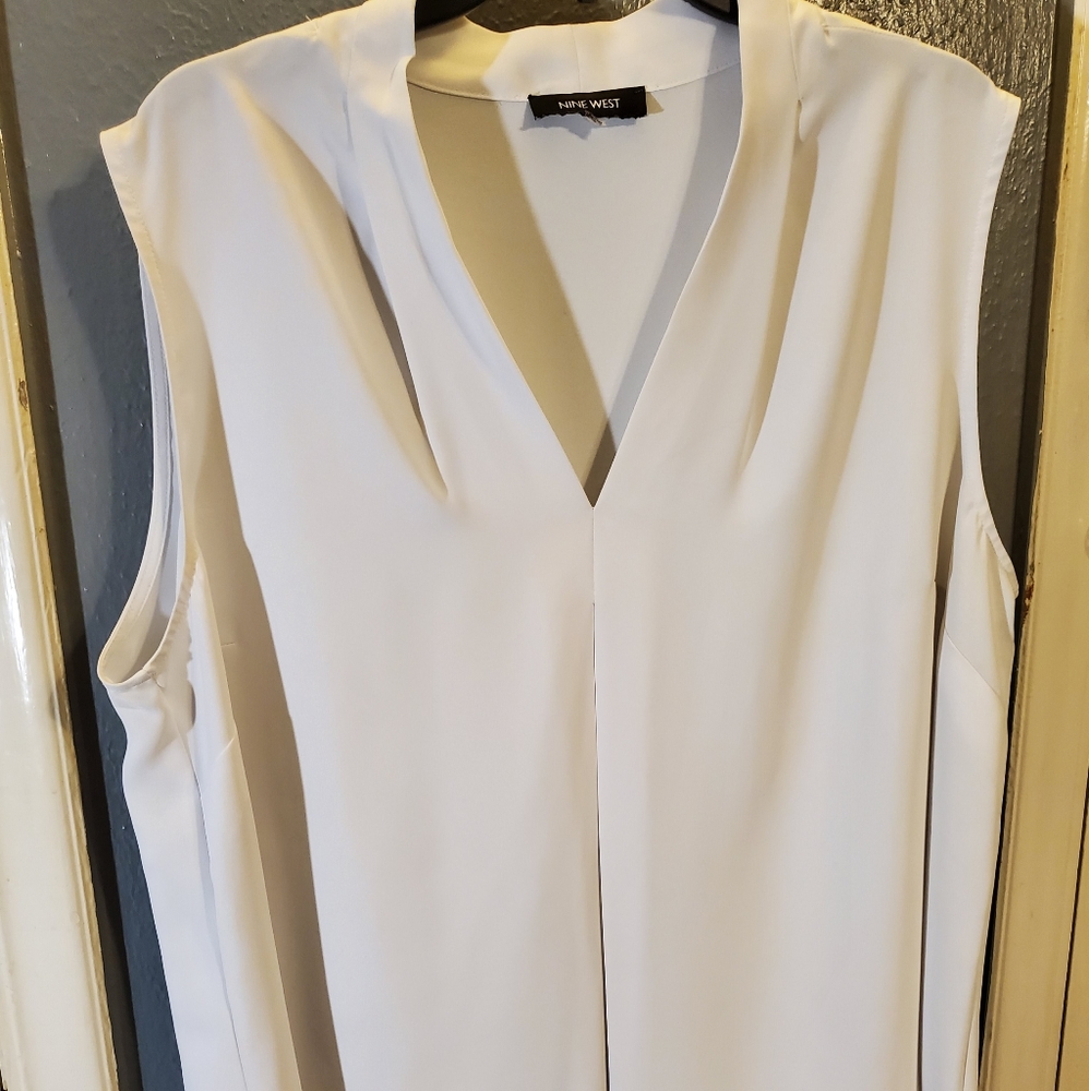 White nine west blouse